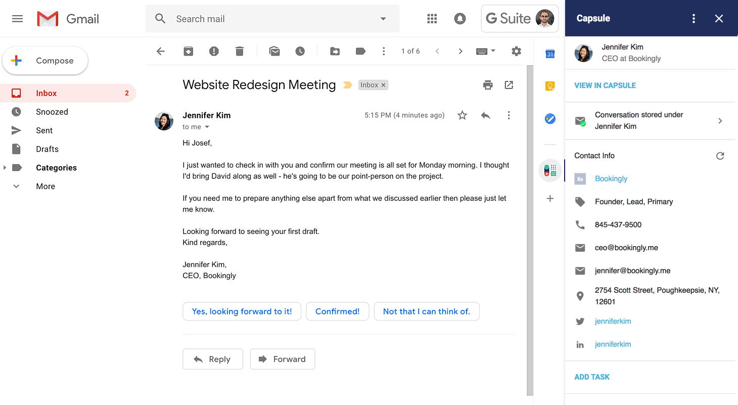 Capsule CRM Introduces New Gmail Add-on | CRM.org