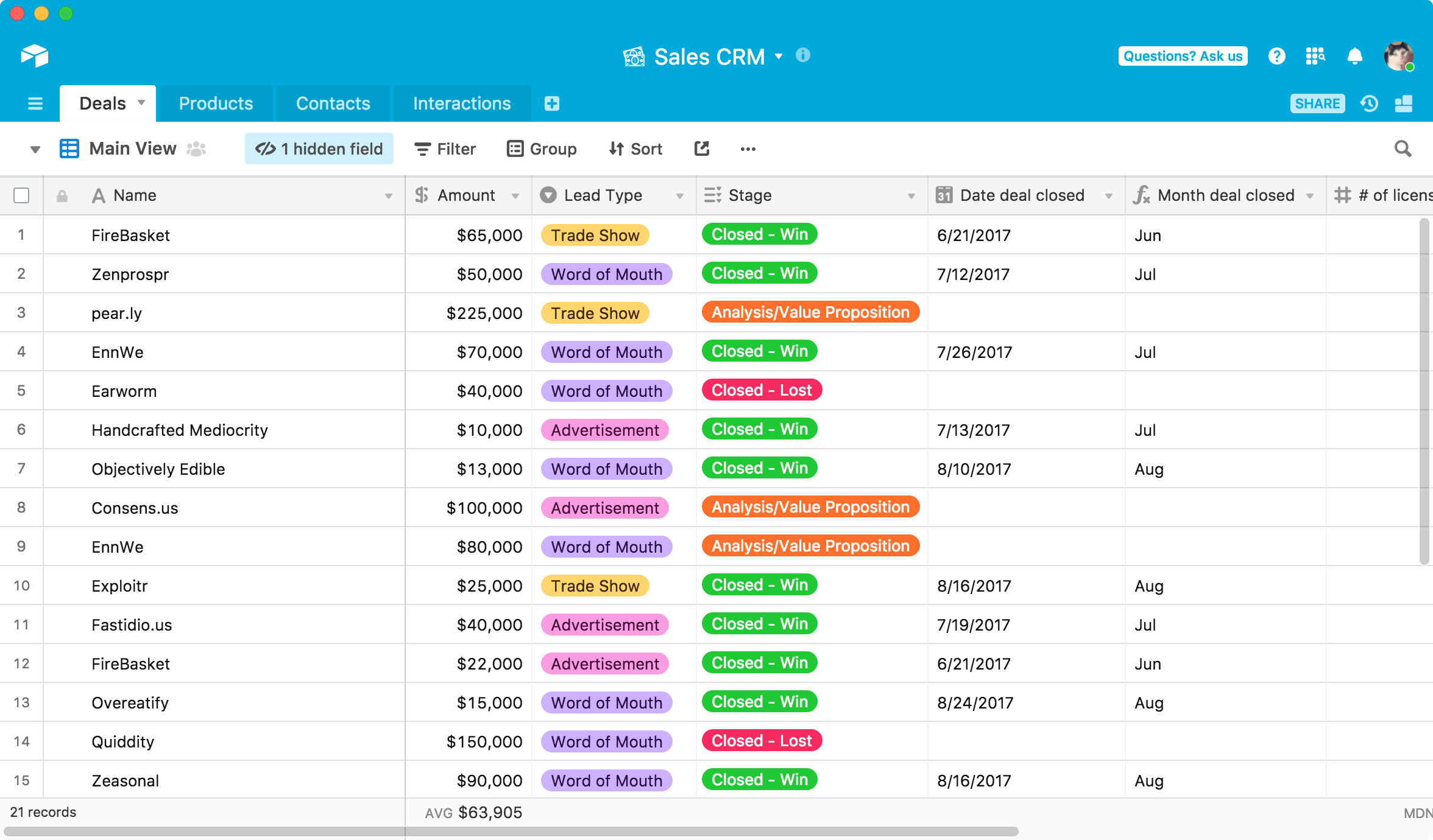 Airtable Project Management Template